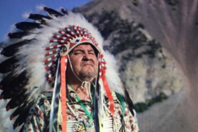 Chief Henry Red Cloud at a Lakota Regalia Ceremony