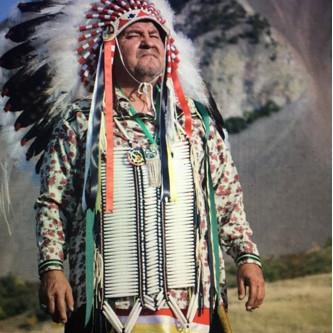 Chief Henry Red Cloud at a Lakota Regalia Ceremony